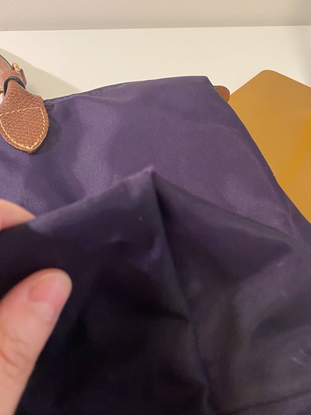 Authentic Preowned Purple Longchamp LePliage Large Tote - Picture 6 of 14